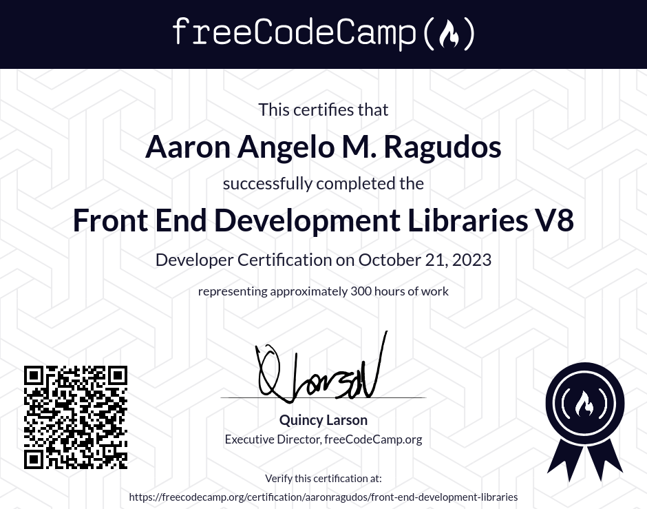 FreeCodeCamp Front End Development Libraries V8