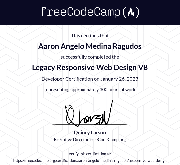 FreeCodeCamp Legacy Responsive Web Design V8