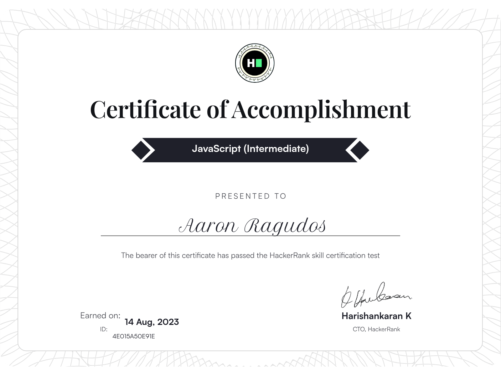 Hackerrank JavaScript Intermediate