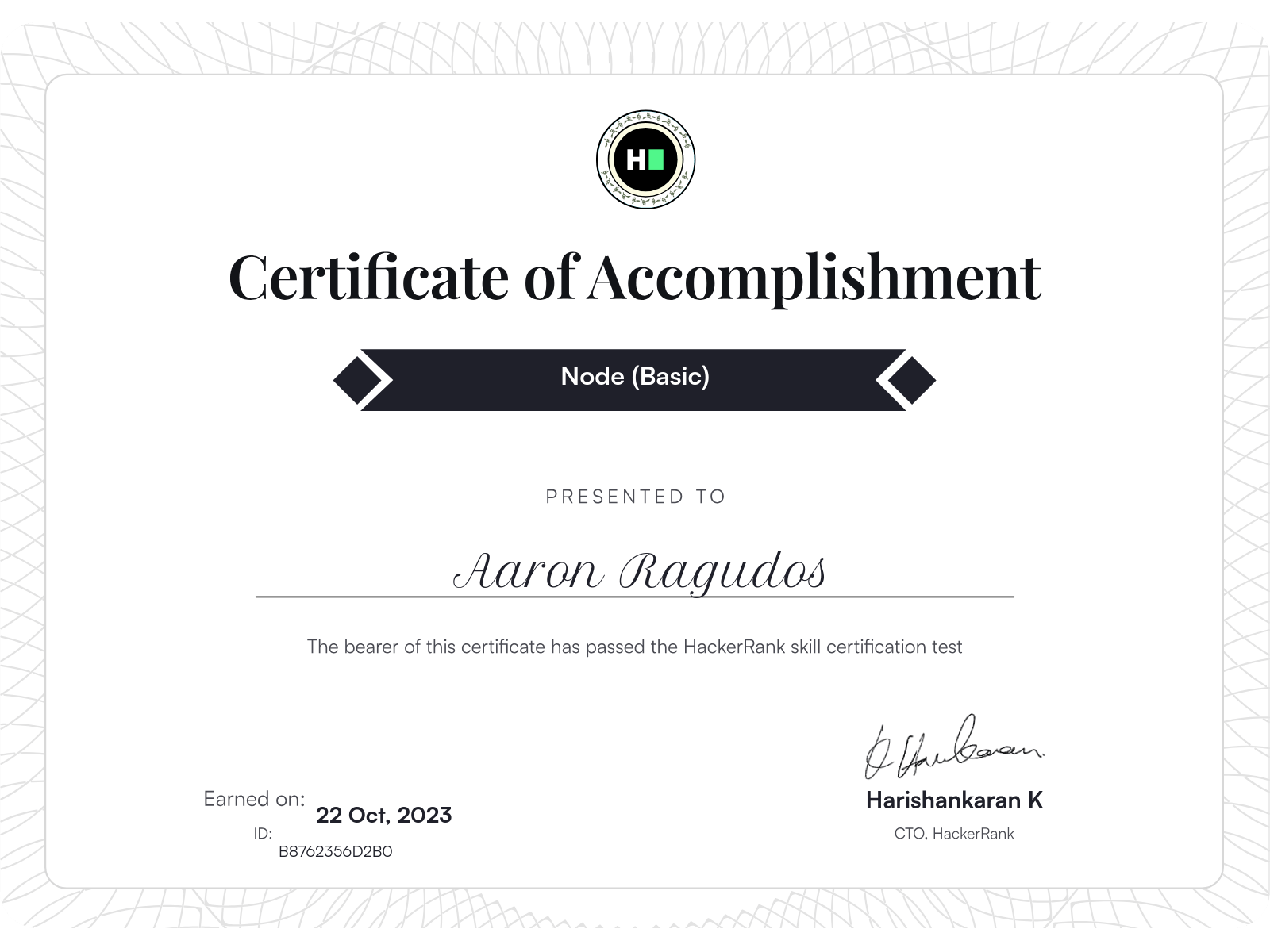 Hackerrank Node Basics