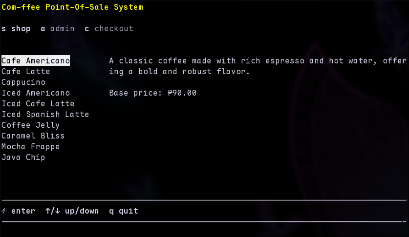 Terminal Point of Sale System